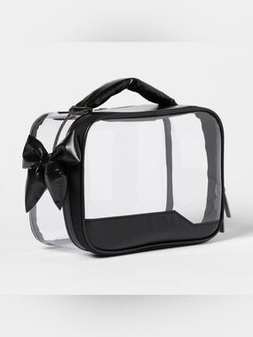Open Story Clear Toiletry  Bag in Black